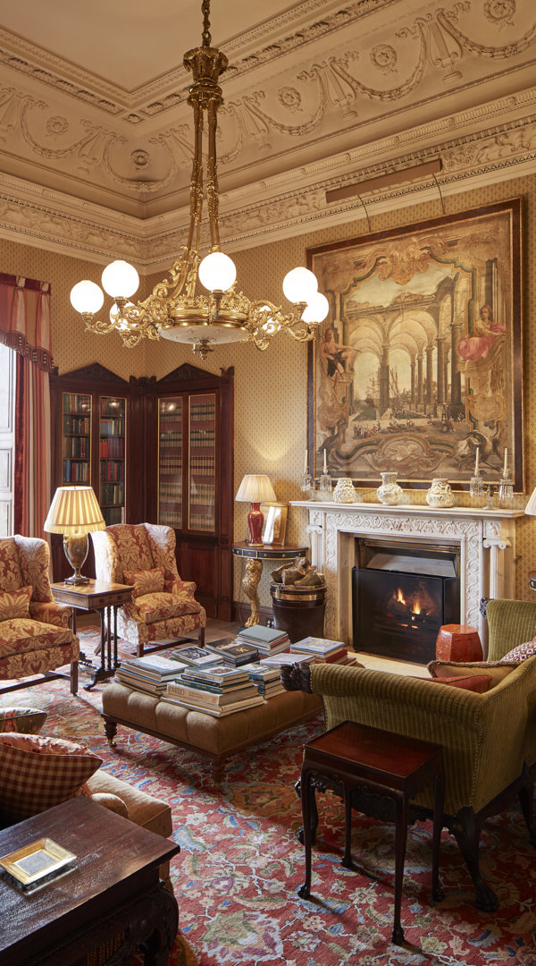 Library Painting above fireplace